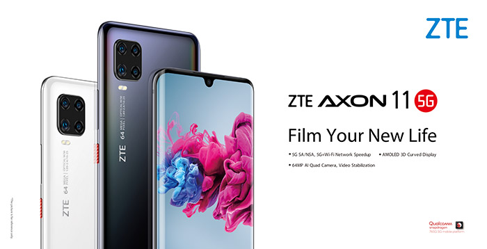 ZTE เปิดตัว “ZTE Axon 11 5G” สมาร์ทโฟนวิดีโอรุ่นแรก ที่รองรับ 5G ในจีน